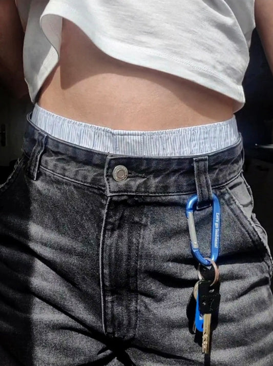 Carabiner (blauw) - 'Let's go lesbians!'